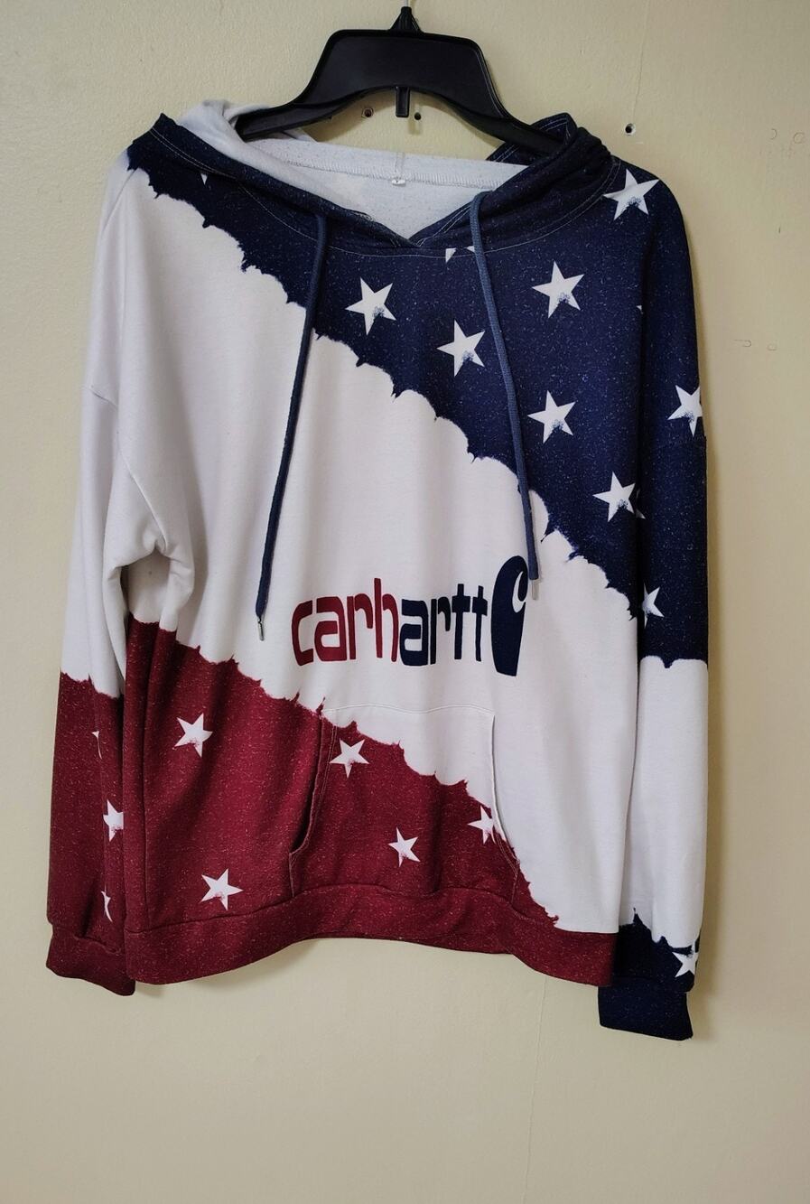 Carhartt Hoodie with American Flag Size L